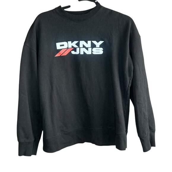 DKNY Jeans Vintage 90s Black Sweatshirt Unisex Official Uniform of New York - Picture 1 of 5
